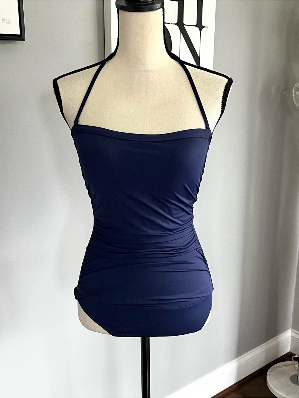 Tommy Bahama Pearl Shirred Bandeau One Piece Swimsuit - Picture 3 of 10